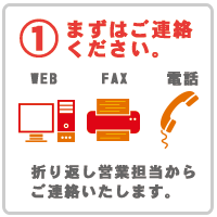 １、まずはご連絡ください